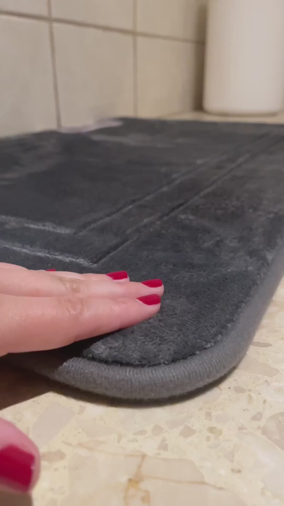 Alfombra Baño Memory Foam Dark Grey 50 x 80 cm Home Logics 1 un