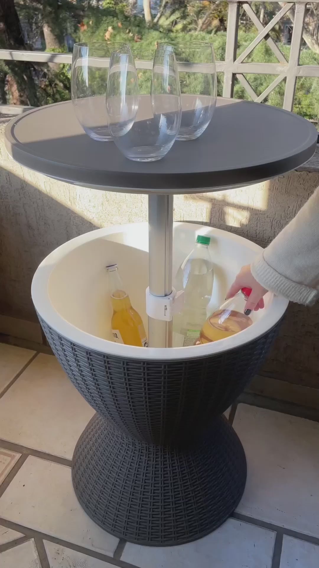 Mesa Cooler Brown Patio 30L Sunseeker 1 un