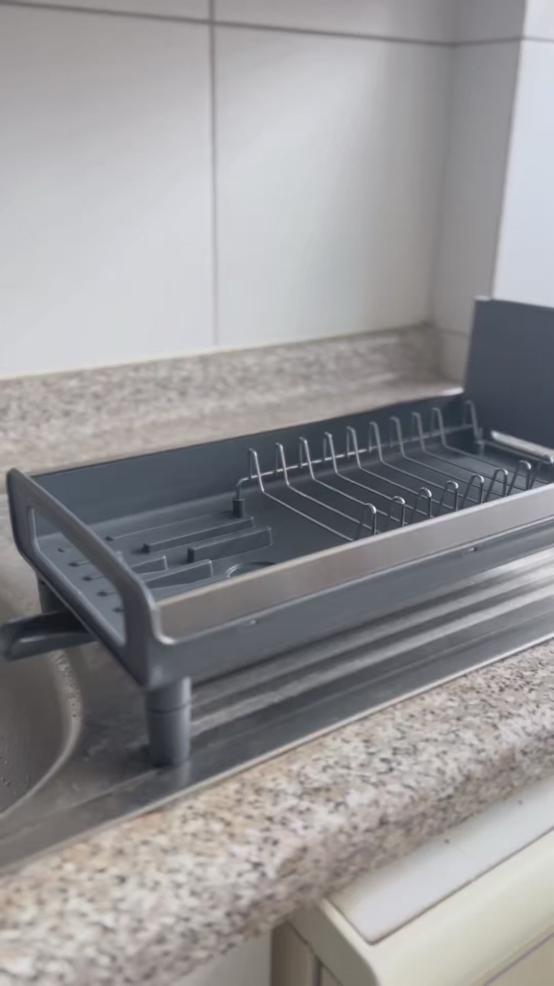 Escurridor de Platos Mini Compacto Acero Inoxidable Home Logics 1 un