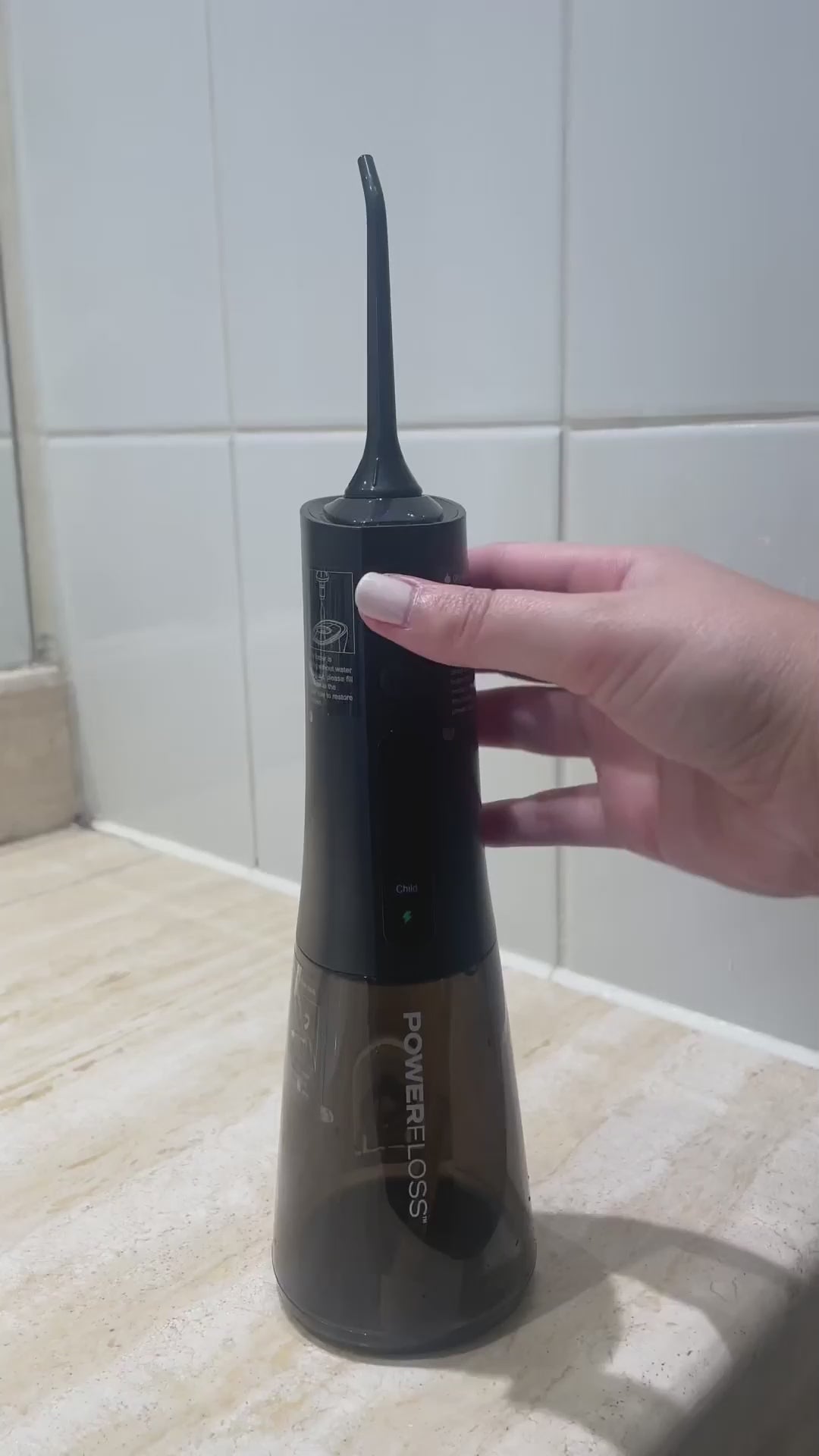 Irrigador Dental Negro con Tanque PowerFloss 1 un