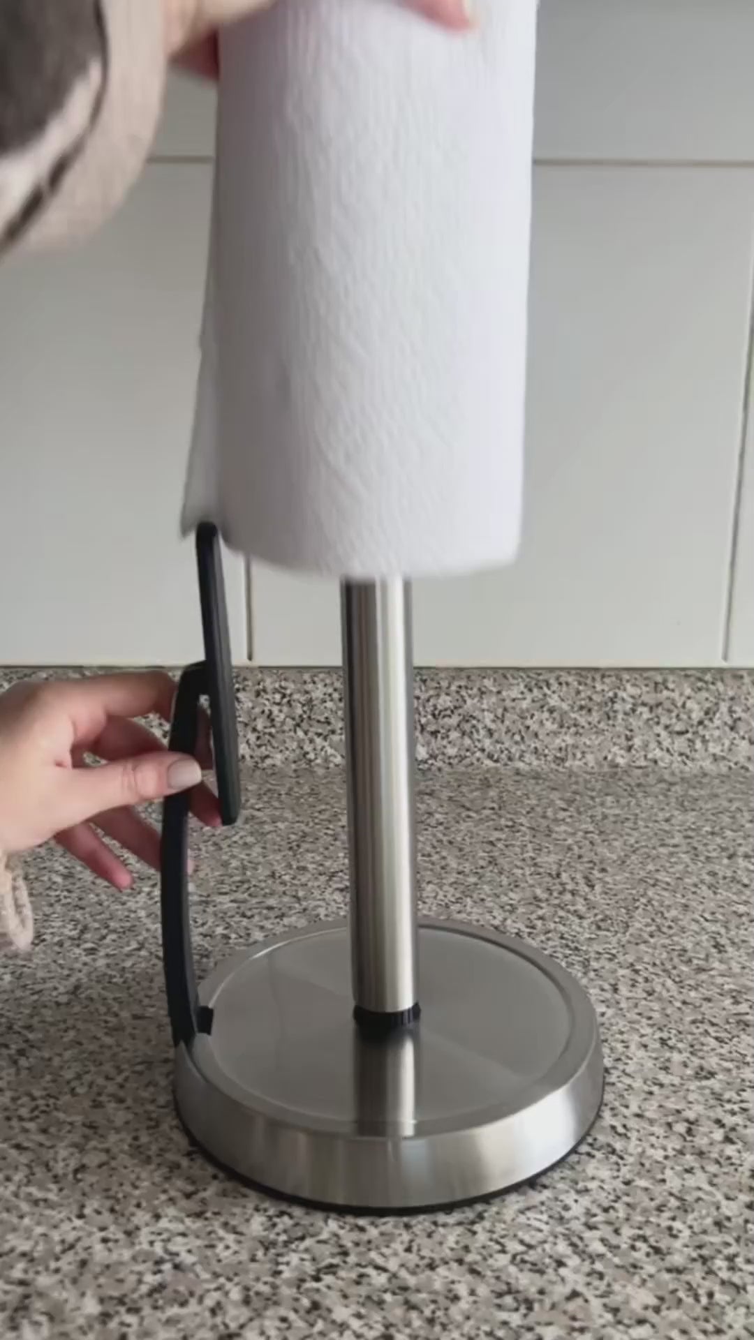 Porta Rollo de Papel Cocina De Acero Inoxidable Home Logics 1 un
