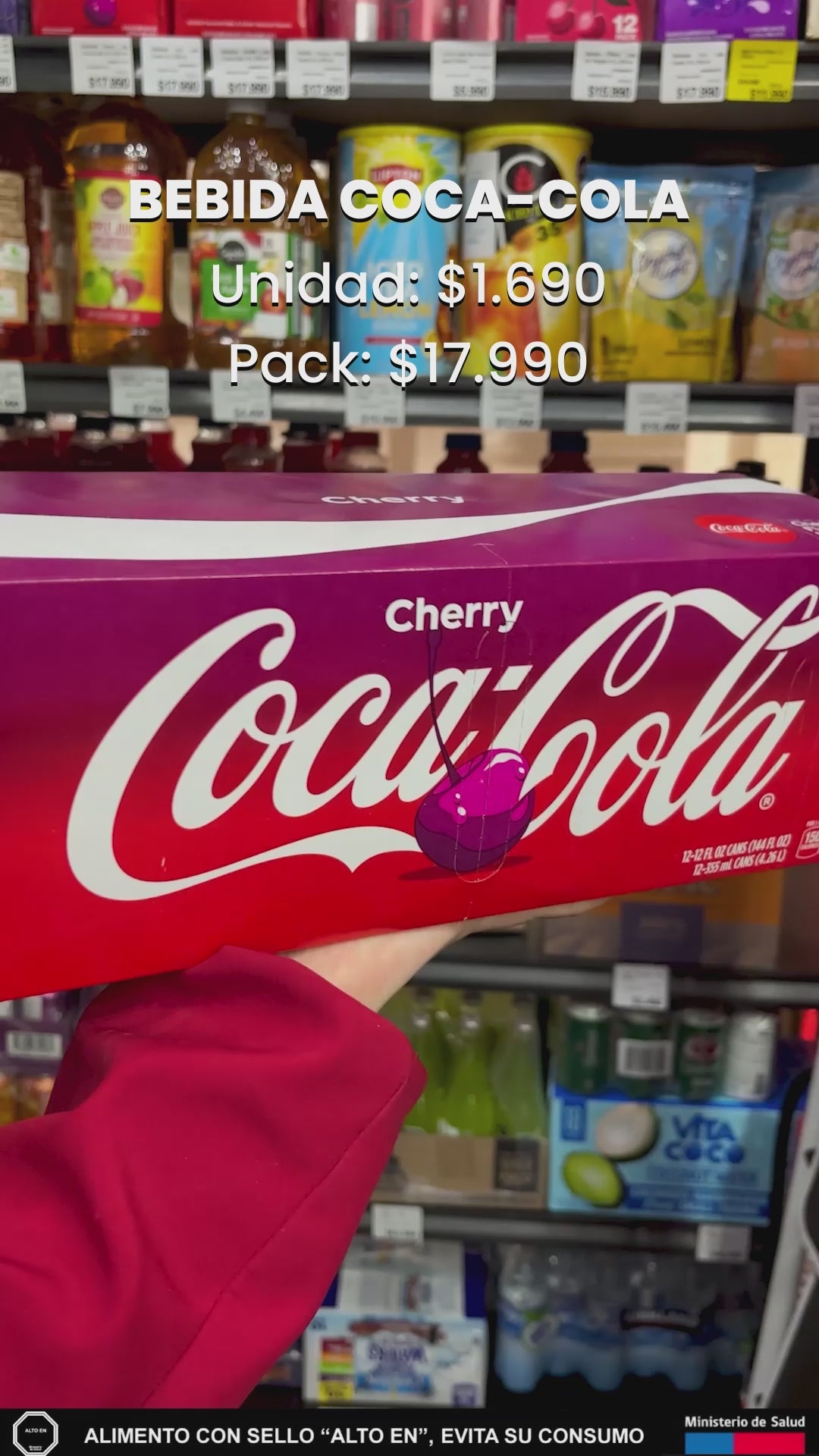 Bebidas Cherry Lata Coca-Cola 12 x 355 ml