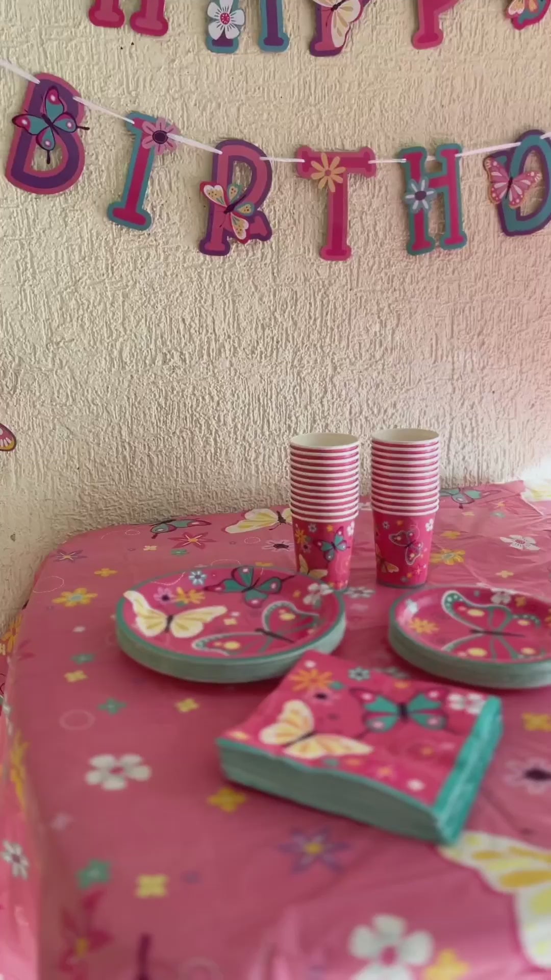 Set Decoración Fiesta Butterfly Theme 24 Personas 1 un