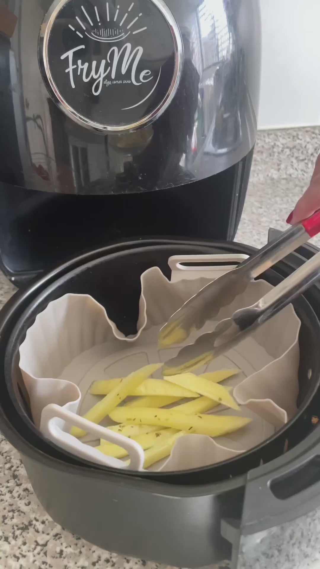 Set 2 Moldes Silicona Air Fryer Cuadrados 21 cm Home Logics 1 un