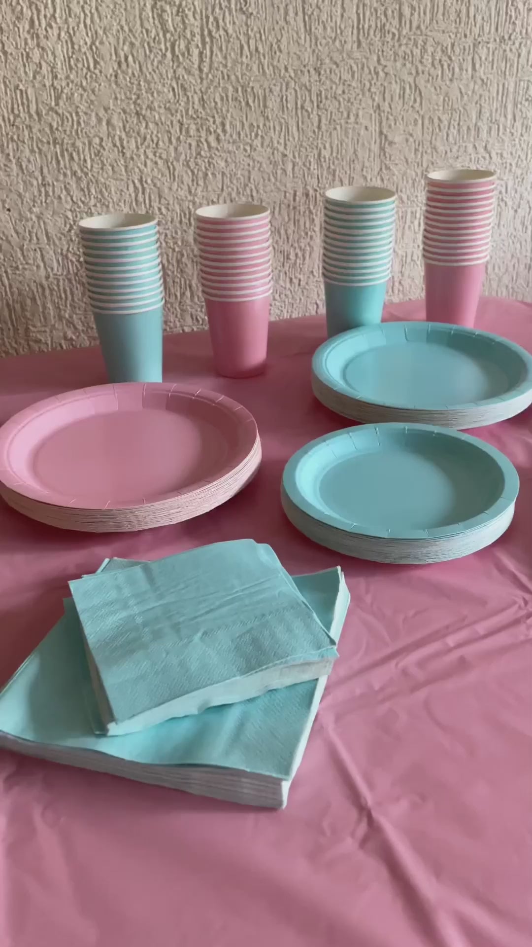 Set Decoración Fiesta Gender Reveal 50 Personas 1 un