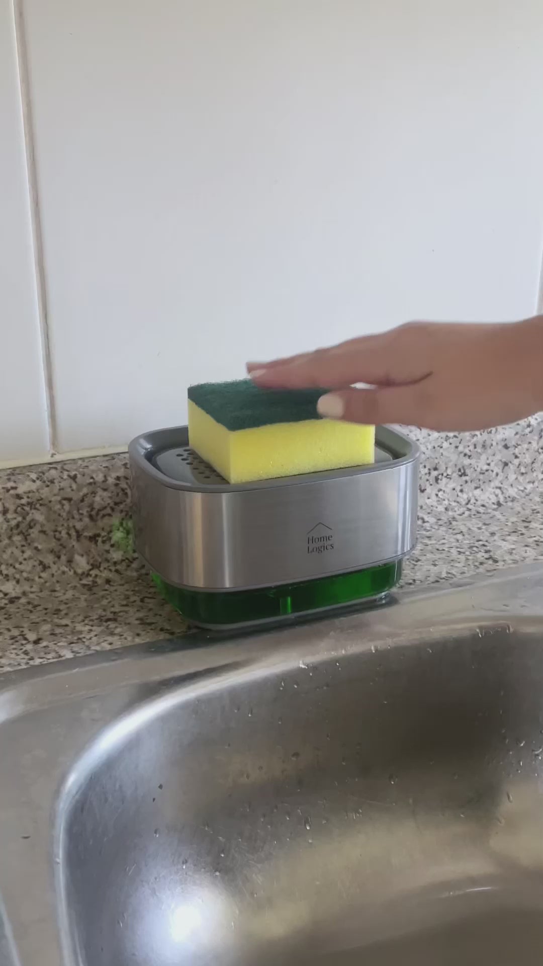 Dispensador Lavalozas Acero Inoxidable con Contenedor 520ml Home Logics 1 un