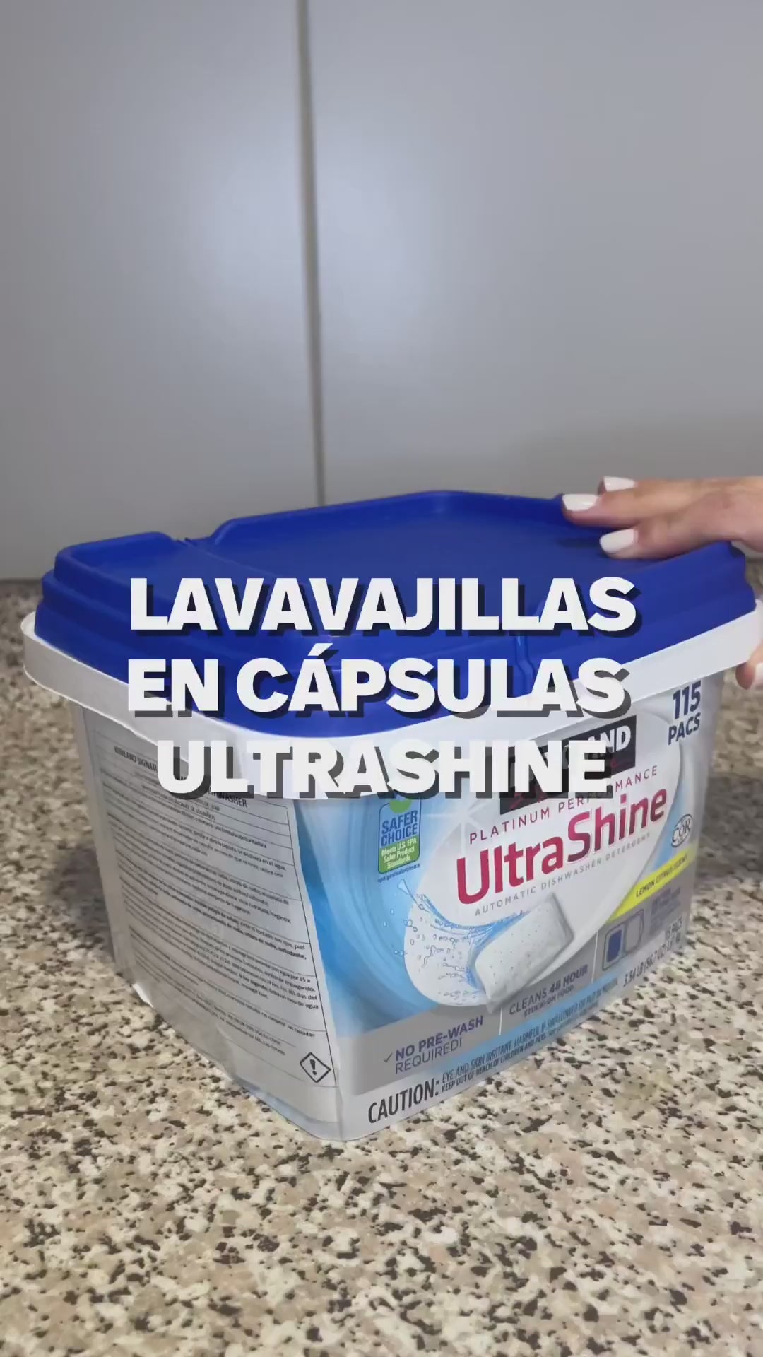 Lavavajillas en Cápsulas UltraShine Kirkland 115 un