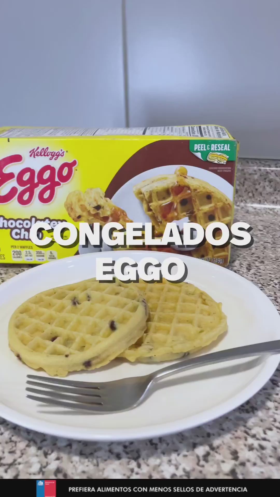 Waffles Eggo Congelados Chips Chocolate Kellogg's 349 g