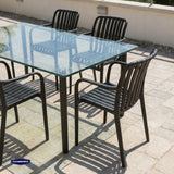 Silla de Terraza Lounge Milano Black 1 un