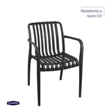 Silla de Terraza Lounge Milano Black 1 un