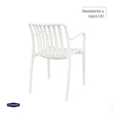 Silla de Terraza Lounge Milano White 1 un