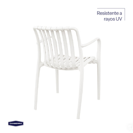 Silla de Terraza Lounge Milano White 1 un