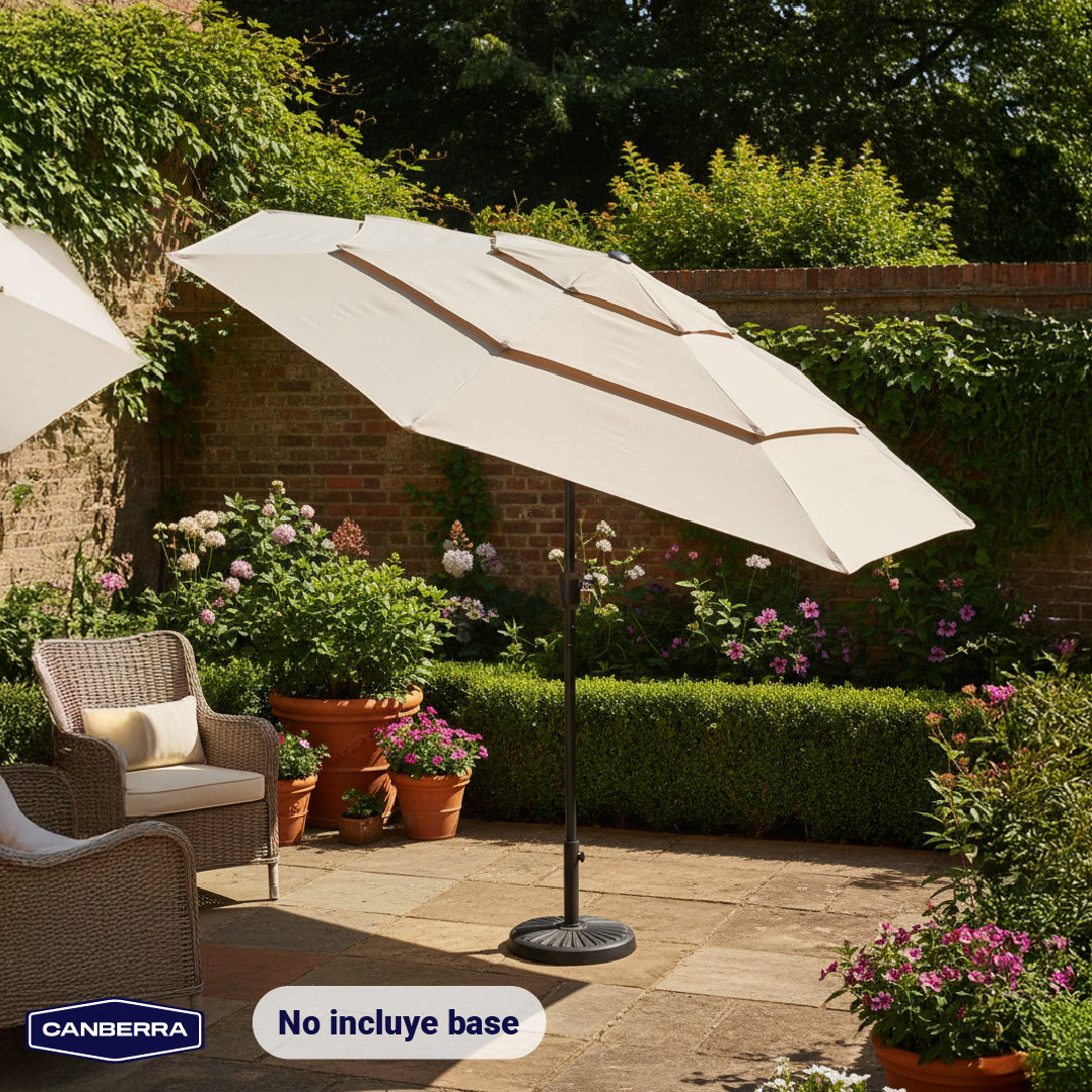 Quitasol de Terraza 3m 3 Capas Beige Canberra 1 un