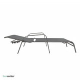 Reposera Acero Reposabrazos 198 x 67 x 52 cm Cool Gray Sunseeker 1 un
