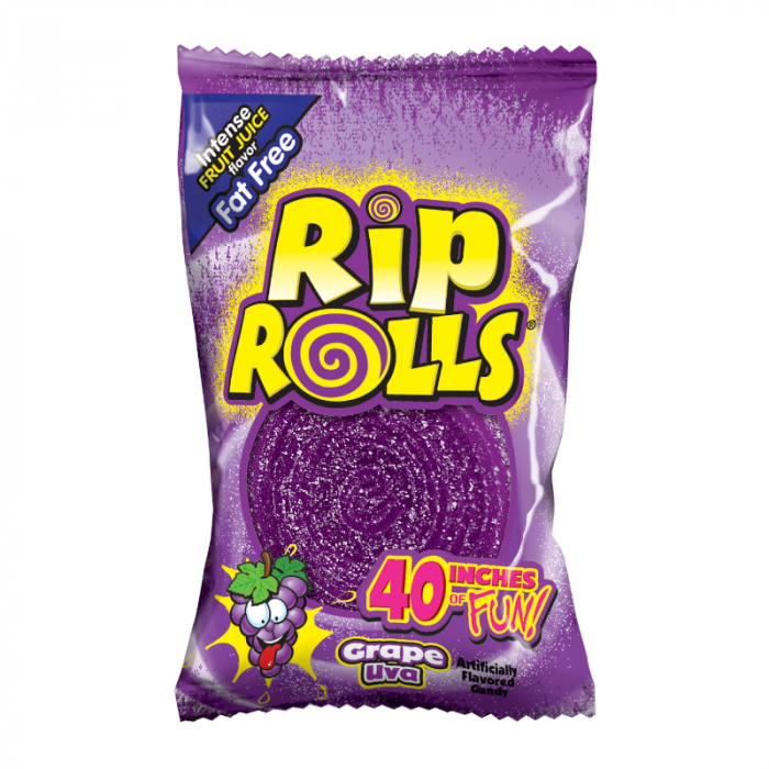 Gomitas Enrolladas Uva Rip Rolls 40 g