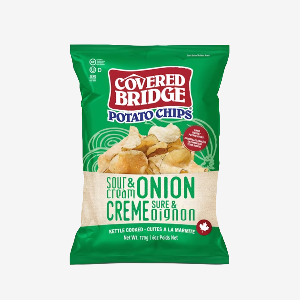Papas Fritas Cebolla Crema Ácida Covered Bridge 170 g