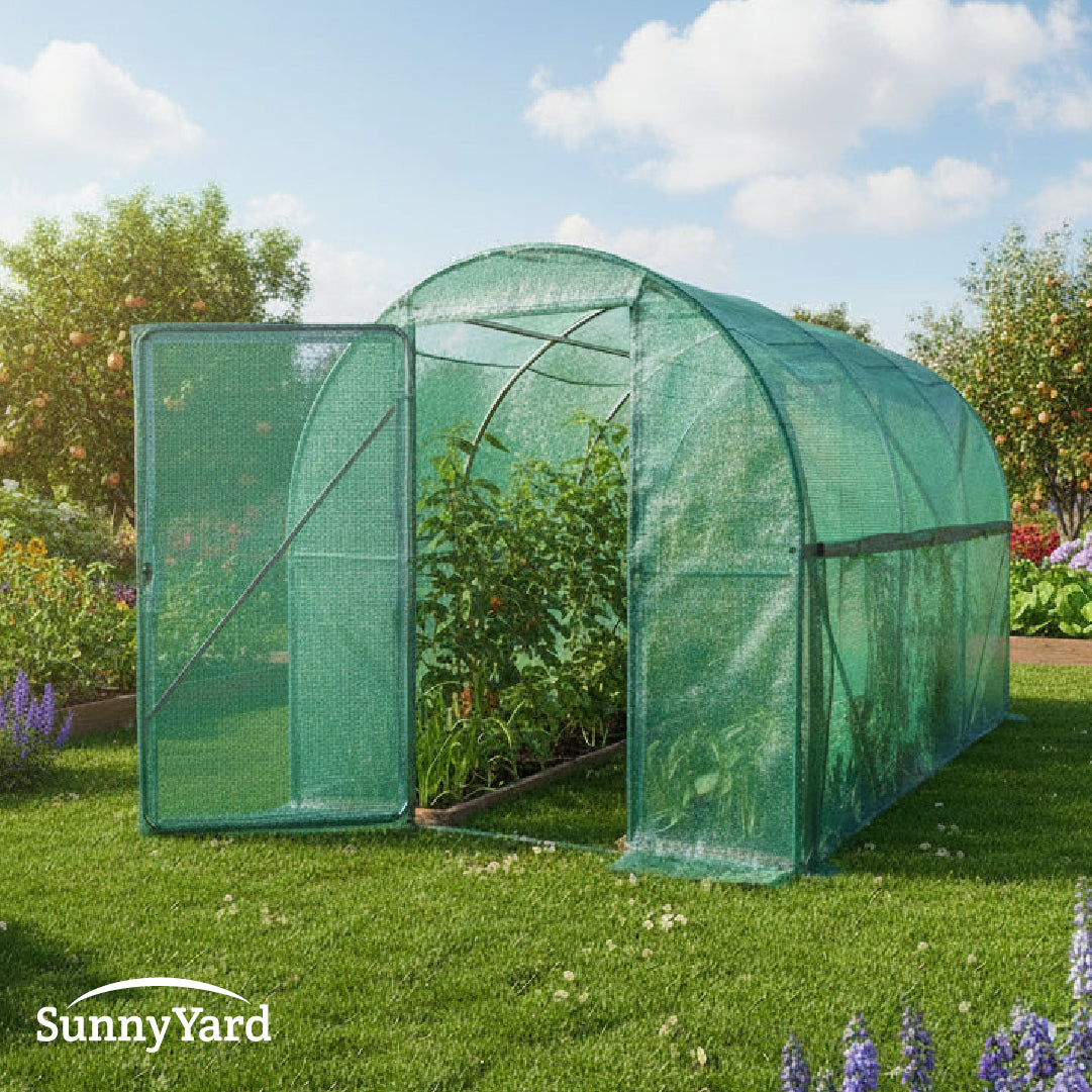 Invernadero Tunel Exteriores con Puerta 2 x 3 m SunnyYard 1 un