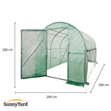 Invernadero Tunel Exteriores con Puerta 2 x 3 m SunnyYard 1 un