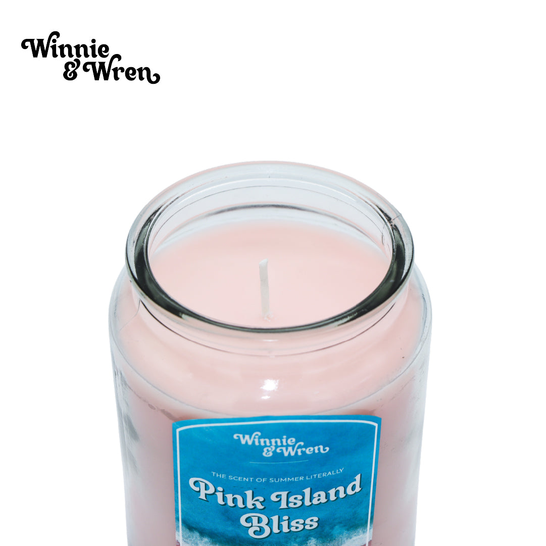 Vela Pink Island Bliss 560 g Winnie & Wren 1 un