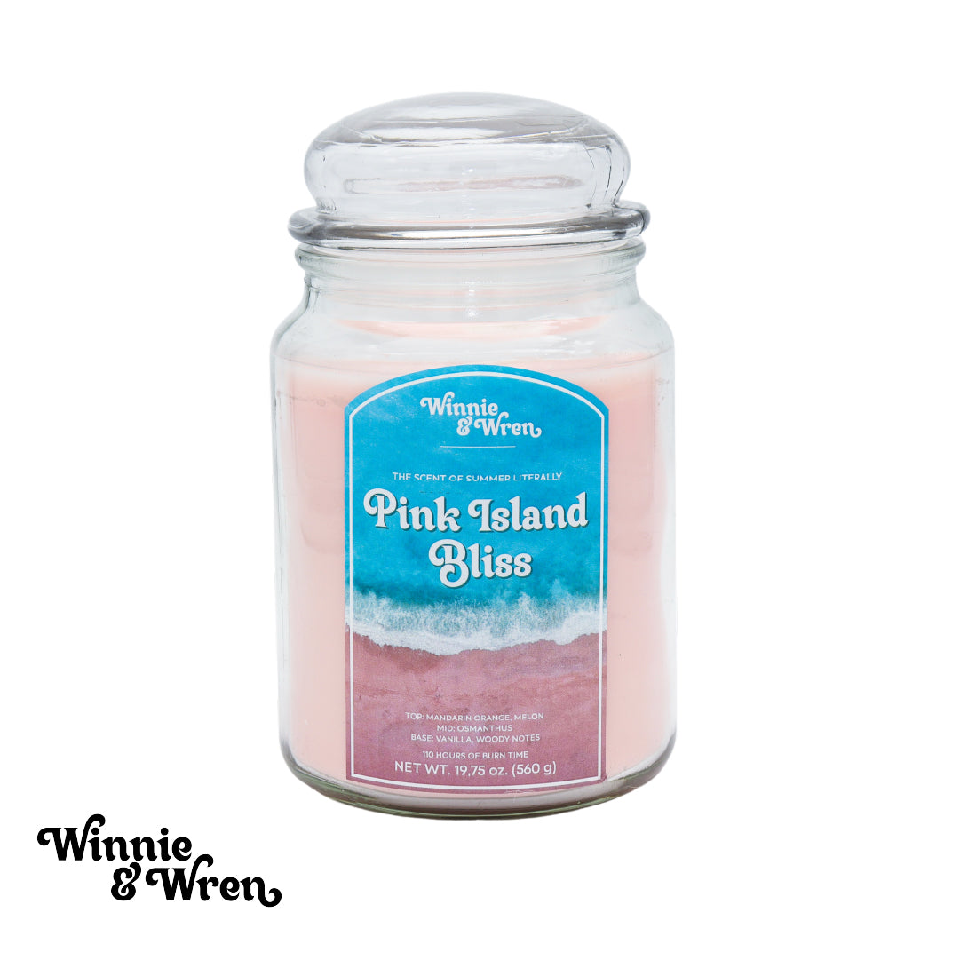 Vela Pink Island Bliss 560 g Winnie & Wren 1 un