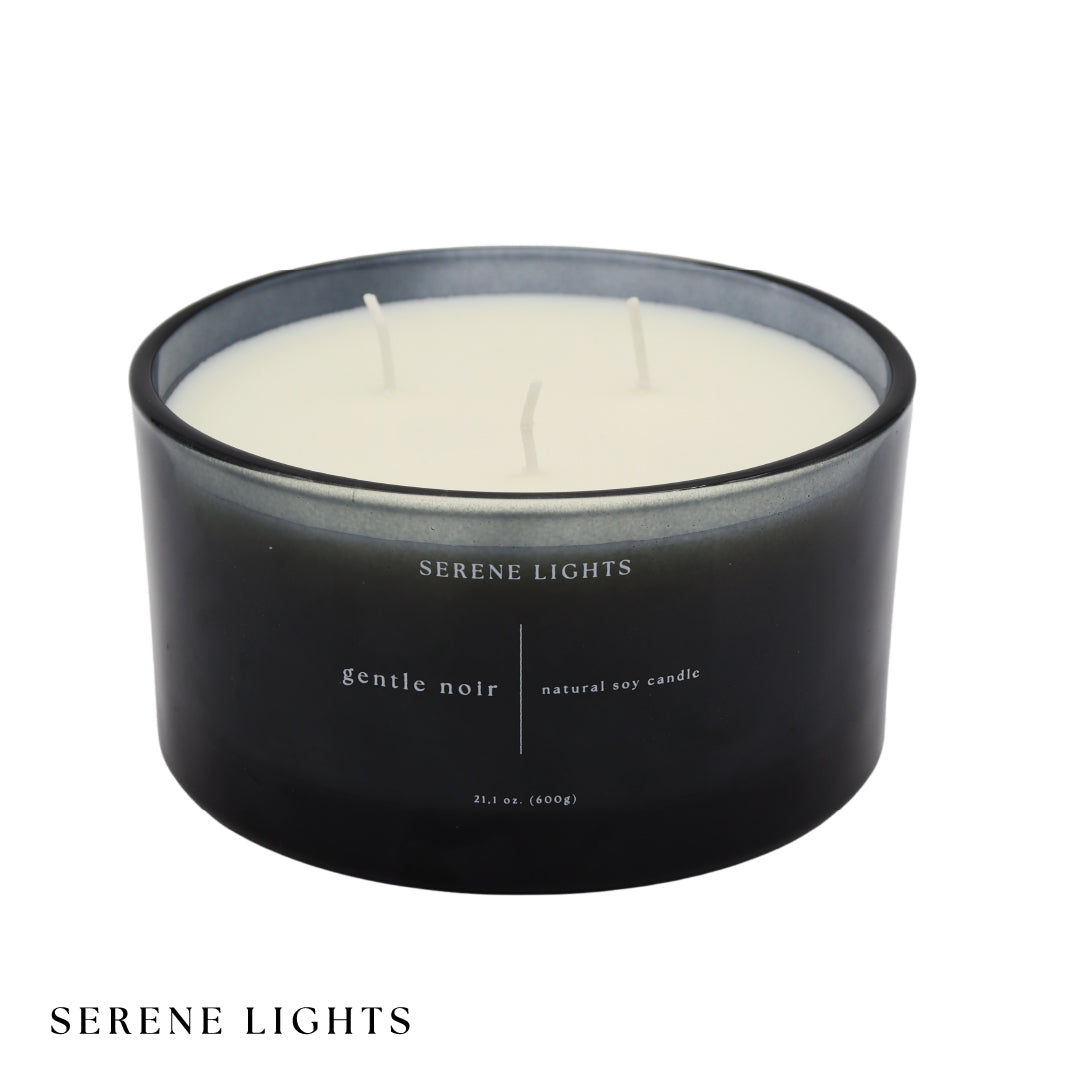 Vela Soja Natural Gentle Noir 600g Serene Lights 1 un