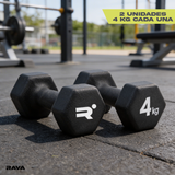 Set de 2 Mancuernas Dumbbell 4kg Rava 1 un