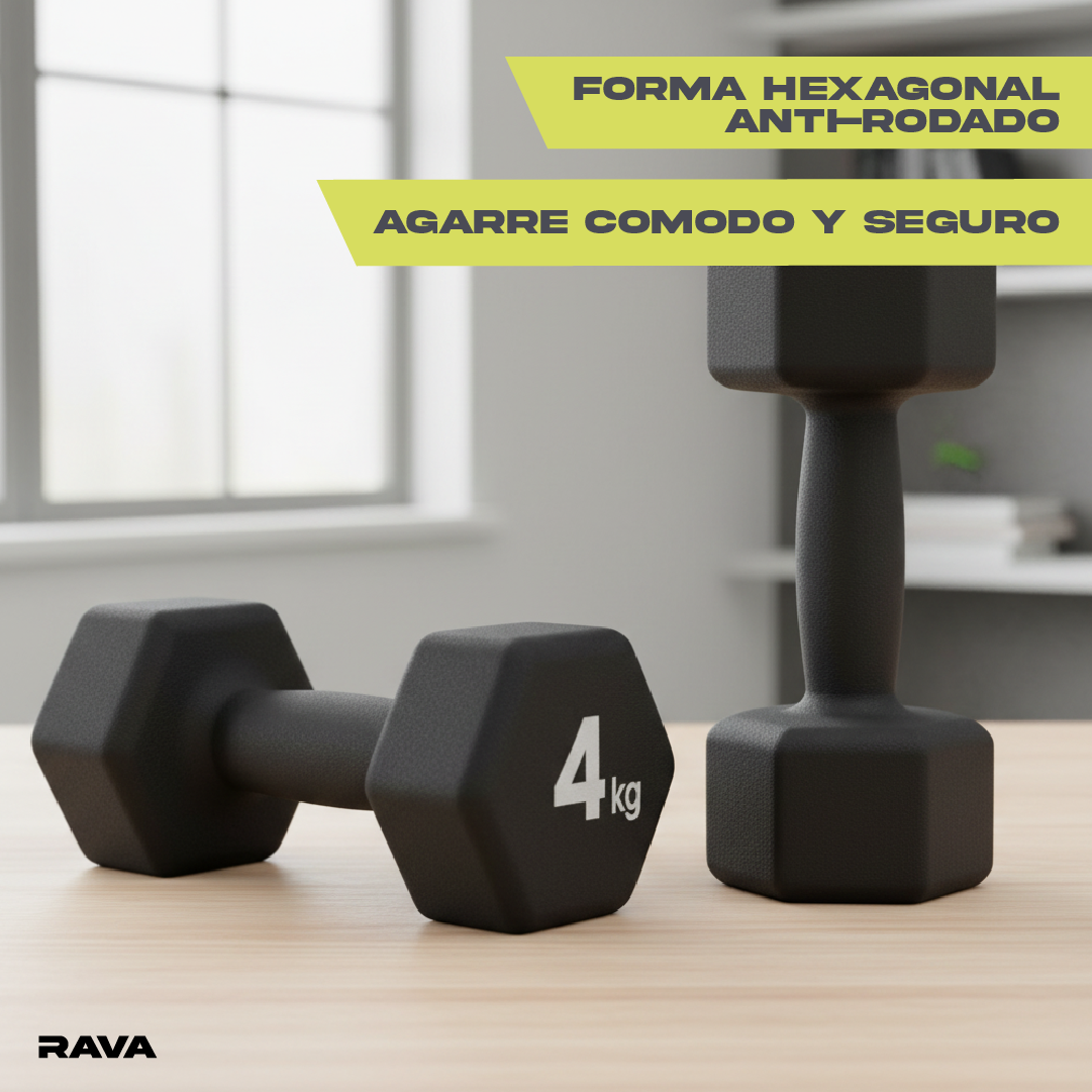 Set de 2 Mancuernas Dumbbell 4kg Rava 1 un