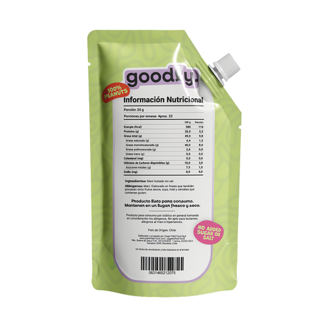Mantequilla de Maní Goodly 450 g