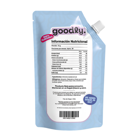 Mantequilla de Almendras Goodly 450 g
