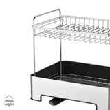 Secador de Platos de Acero Inoxidable de 2 Niveles Home Logics 1 un